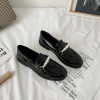 苏芈复古漆皮乐福鞋女2021圆头法式英伦风平底玛丽珍小皮鞋春秋单鞋