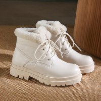 苏芈雪地靴女2021年新款冬季鞋女保暖可爱百搭马丁靴厚底加绒短靴女