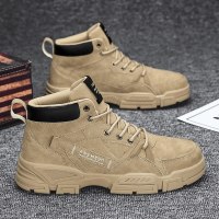 苏芈酷森荣马丁靴男秋冬2021新款运动休闲复古高帮工装加绒保暖雪地鞋