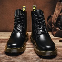 苏芈马丁靴男冬季英伦皮鞋男靴工装靴子高帮情侣短靴加绒保暖鞋男鞋