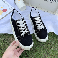 苏芈帆布鞋女百搭2022年春秋新款厚底ins街拍饼干鞋运动休闲小鞋