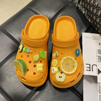 苏芈包头半拖鞋女夏外穿2022年新款厚底网红洞洞鞋软底沙滩凉拖ins潮