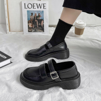 苏芈英伦风小皮鞋女2022春秋新款韩版百搭皮带扣学生单鞋复古鞋女