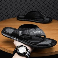 苏芈男士拖鞋2022年夏季新款居家外穿两用人字拖黑色大码潮鞋