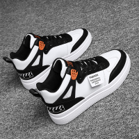 枫述2021夏季新款潮流男鞋百搭皮面运动休闲高帮板鞋男士旅游跑步潮鞋