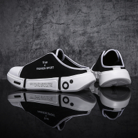 枫述板鞋男鞋2021新款夏季无后跟鞋子男士休闲韩版半托帆布鞋百搭潮鞋