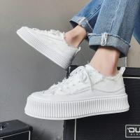 枫述男鞋夏季2021年新款春秋韩版潮流松糕鞋休闲百搭小白潮鞋帆布板鞋