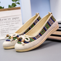 枫述2021新款春夏女鞋老北京布鞋女单鞋百搭休闲鞋舒适防滑孕妇妈妈鞋