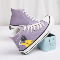 枫述童鞋平底大童少女帆布鞋初中学生板鞋小学生防滑布鞋高帮软底单鞋