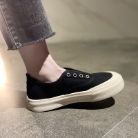 枫述帆布鞋女夏季薄款2021年新款ins街拍潮鞋一脚蹬女鞋子少女布鞋子