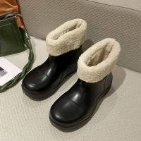 枫述加绒mona同款雨鞋女时尚款外穿短筒防水鞋果冻底雨靴子胶鞋