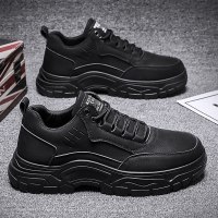 枫述马丁靴男士2021冬季新款黑色低帮厚底防水耐磨建筑上班工装靴