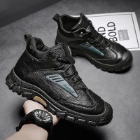 枫述马丁靴男士2021秋冬季新款防水耐磨上班建筑包头工装登山鞋子