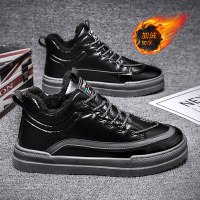 枫述东北雪地靴男士2021冬季新款加绒加厚保暖防寒青少年羽绒黑色棉鞋