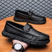 枫述新款豆豆鞋子男秋季懒人青年男士韩版潮款一脚蹬休闲鞋精神小皮鞋