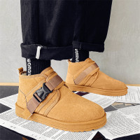 枫述冬季皮毛一体雪地靴加绒加厚男鞋保暖东北棉鞋马丁靴潮鞋