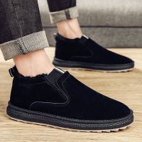 枫述雪地靴男一脚蹬男鞋冬季2021新款加绒保暖棉鞋加厚懒人面包鞋潮鞋