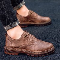 枫述2021新款秋冬季男鞋低帮马丁靴男士休闲潮鞋潮男英伦大头皮鞋工装鞋