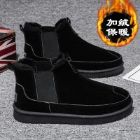 枫述马丁靴男2021年秋季雪地靴加绒保暖加厚皮毛一体棉鞋冬季