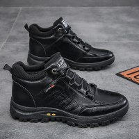 枫述户外登山男鞋秋冬季2021新款马丁靴防水劳保工作工地休闲皮鞋