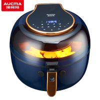 澳柯玛可视球形空气炸锅AKZ-80M01D蓝色 电脑控制 精确温度 全景天窗可视化, 7 升容量够全家