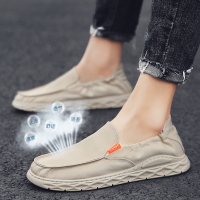 枫述百搭休闲老北京布鞋夏季透气帆布男鞋一脚蹬懒人豆豆软底防臭潮鞋