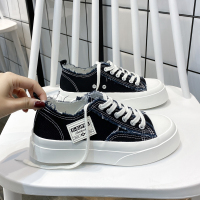 枫述2021年春季新款厚底帆布鞋女2021春秋韩版ulzzang板鞋百搭布鞋子