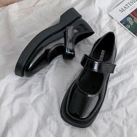 枫述玛丽珍鞋子女2021年新款女鞋春季百搭英伦风厚底小皮鞋jk制服单鞋