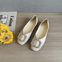 枫述网红单鞋女2021新款春秋舒适浅口平底鞋气质百搭仙女晚晚豆豆鞋女