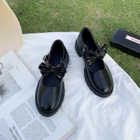 枫述韩版浅口单鞋子粗跟仙女风2021年新款春夏季百搭小皮鞋晚晚温柔鞋