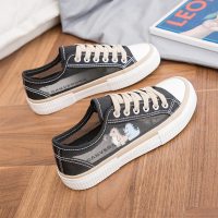 枫述夏季薄款中大童网纱透气平底帆布鞋女鞋初中学生韩版百搭运动单鞋