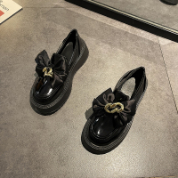 枫述时尚部落小皮鞋女2021年春秋新款网红仙女风蝴蝶结松糕厚底单鞋子