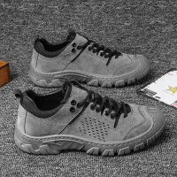 枫述劳保鞋男秋季工地干活防水防滑工作休闲运动工装户外登山潮鞋