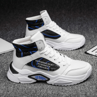 枫述男鞋秋季透气韩版潮流青少年内增高运动休闲白色高帮篮球老爹潮鞋