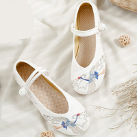 枫述汉服鞋子女古风春秋老北京布鞋舒适软底内增高民族风绣花鞋女单鞋