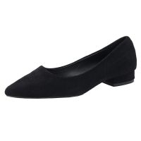 枫述婚鞋女2021春新款尖头粗跟职业工作鞋百搭性感浅口高跟鞋女单鞋潮