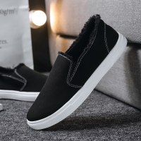 枫述老北京布鞋男鞋春季透气帆布鞋男士休闲鞋子男白色一脚蹬懒人鞋男