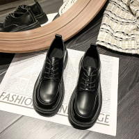 枫述英伦风小皮鞋女2022年春季新款韩版百搭厚底可爱复古日系乐福鞋