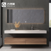 [设计师定制]岩板浴室柜组合现代简约卫生间洗漱台洗手洗脸盆