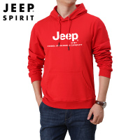 JEEP SPIRIT吉普卫衣男2021春秋新款宽松大码纯色套头圆领男士卫衣
