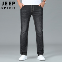 JEEP SPIRIT吉普牛仔裤男2021秋冬季新款商务休闲宽松直筒裤中青年长裤中腰弹力牛仔裤