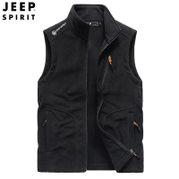 JEEP SPIRIT吉普马甲男2021秋季新款立领坎肩背心马夹工装户外休闲大码男士上衣