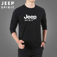 JEEP SPIRIT吉普长袖T恤男2021秋季新款打底衫上衣休闲宽松大码学生中青年秋衣