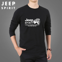 JEEP SPIRIT吉普长袖T恤男2021秋季新款打底衫上衣休闲宽松大码学生中青年秋衣