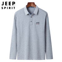 JEEP SPIRIT吉普长袖T恤男2021秋季新款打底衫上衣休闲宽松大码学生中青年秋衣