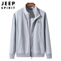 JEEP SPIRIT吉普卫衣男2021秋冬新品松休闲夹克大码户外商务中青年男士纯色外套