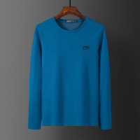 JEEP SPIRIT长袖T恤男2021秋季新款潮流假两件上衣宽松休闲男士T恤