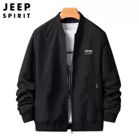 JEEP SPIRIT吉普外套男2021秋季新款宽松大码青年纯色刺绣休闲棒球服