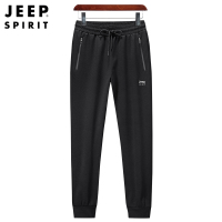 JEEP SPIRIT吉普卫裤男2021秋冬季加绒加厚保暖男长裤纯棉休闲运动裤宽松卫裤