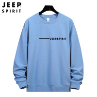 JEEP SPIRIT吉普卫衣男2021秋季新款纯色圆领卫衣男休闲宽松百搭纯棉套头衫